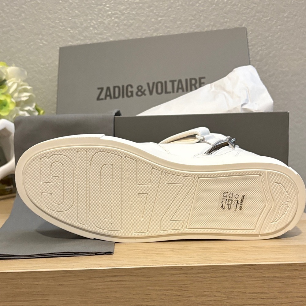 Zadig & Voltaire Women's White High-Top Sneakers - Picture 6 of 10